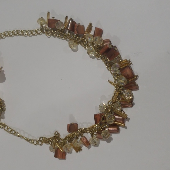 Hannah Gold-Tone Cluster Beaded Necklace & Earring Set - Women's Fashion Jewelry - Picture 4 of 8